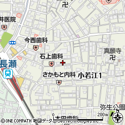 大阪府東大阪市小若江1丁目3周辺の地図