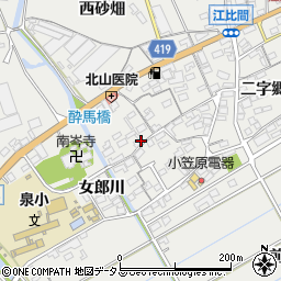 愛知県田原市江比間町三字郷中41周辺の地図