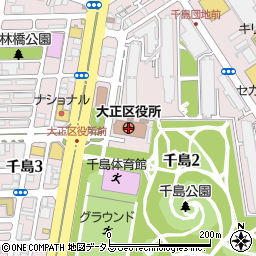 大阪市立大正区民ホール周辺の地図