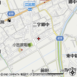 愛知県田原市江比間町二字郷中58周辺の地図