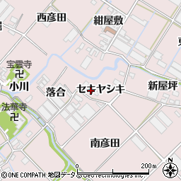 愛知県田原市野田町セキヤシキ周辺の地図