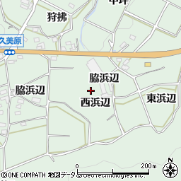 愛知県田原市六連町西浜辺周辺の地図