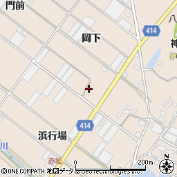 愛知県田原市西神戸町岡下126周辺の地図