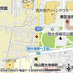 岡山県岡山市東区西大寺中野25周辺の地図