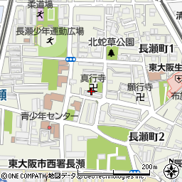 大阪府東大阪市長瀬町周辺の地図