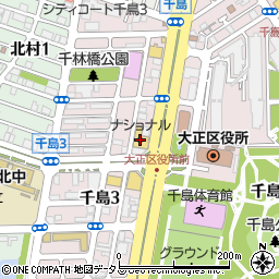 スーパーナショナル千島店周辺の地図