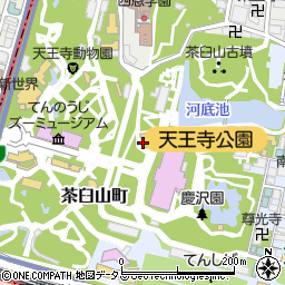 天王寺公園周辺の地図