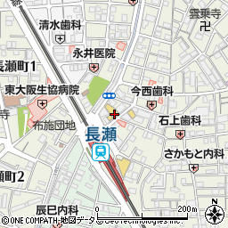 炭火焼鳥 吉鳥 長瀬駅前店周辺の地図