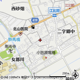 愛知県田原市江比間町三字郷中26周辺の地図