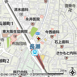 ココカラファイン長瀬駅前店周辺の地図