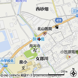 愛知県田原市江比間町西砂畑21-1周辺の地図