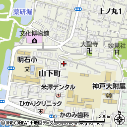 兵庫県明石市山下町2-42周辺の地図