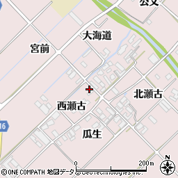 愛知県田原市野田町堂地周辺の地図