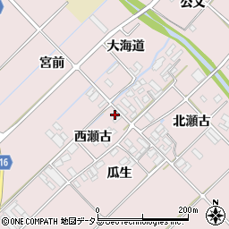 愛知県田原市野田町（堂地）周辺の地図