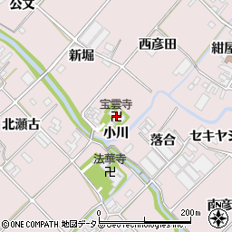 愛知県田原市野田町（小川）周辺の地図