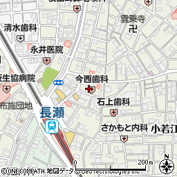 東大阪長瀬郵便局周辺の地図