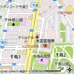 大阪市立大正図書館周辺の地図