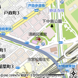 須磨区民センター　婦人コーナー周辺の地図