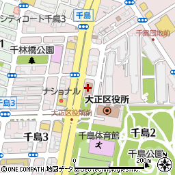 大阪市立大正会館周辺の地図