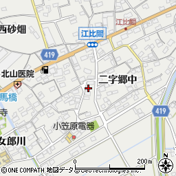 愛知県田原市江比間町二字郷中16周辺の地図