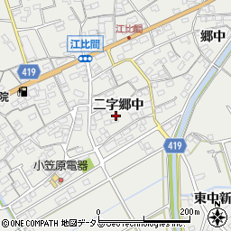 愛知県田原市江比間町二字郷中48周辺の地図