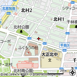 大阪府大阪市大正区北村1丁目18周辺の地図