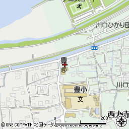 岡山市豊保育園周辺の地図
