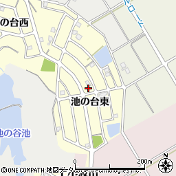 三重県名張市美旗町池の台東周辺の地図