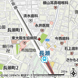 長瀬駅前会館周辺の地図