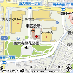 岡山市消防局東消防署周辺の地図