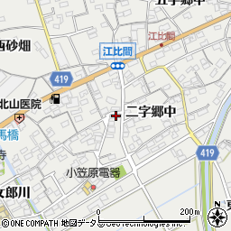 愛知県田原市江比間町二字郷中15周辺の地図