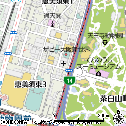 《激安串カツ食べ放題》　串かつバイキング大統領 大阪新世界店周辺の地図