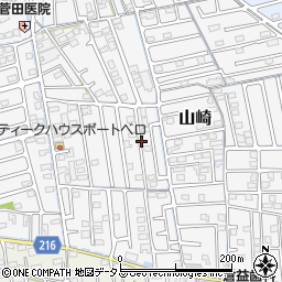 岡山県岡山市中区山崎周辺の地図