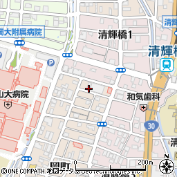 岡山県岡山市北区岡町2-20周辺の地図