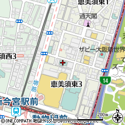 ホテルウィングインターナショナルプレミアム大阪新世界周辺の地図