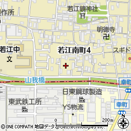 大阪府東大阪市若江南町4丁目周辺の地図