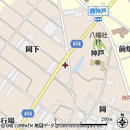 愛知県田原市西神戸町岡下101周辺の地図