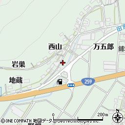 愛知県田原市大久保町（椎沢）周辺の地図