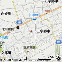 愛知県田原市江比間町三字郷中61周辺の地図