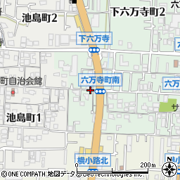 リパーク東大阪下六万寺町１丁目駐車場周辺の地図
