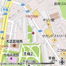 大阪府大阪市大正区千島周辺の地図