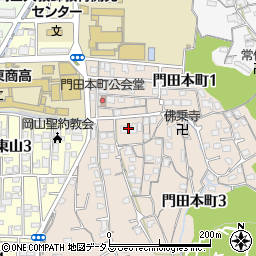 クレストコート門田周辺の地図