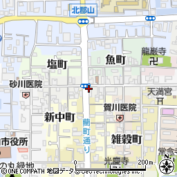 奈良県大和郡山市本町周辺の地図