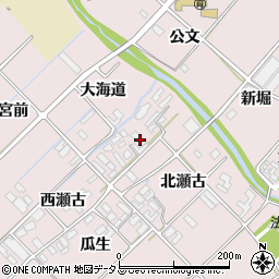 愛知県田原市野田町（北瀬古）周辺の地図