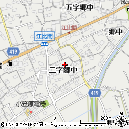 愛知県田原市江比間町二字郷中21周辺の地図