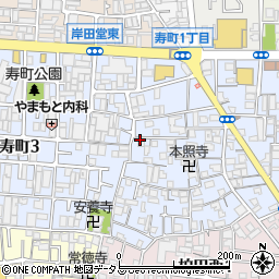 大阪府東大阪市寿町周辺の地図