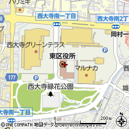 岡山市役所東区役所　地域整備課維持第２係周辺の地図