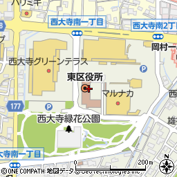 岡山市役所　東区役所農林水産振興課総務係周辺の地図