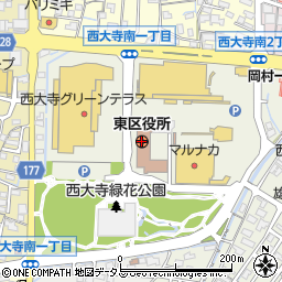 岡山市東区役所周辺の地図