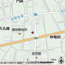 愛知県田原市大久保町上鋪地周辺の地図